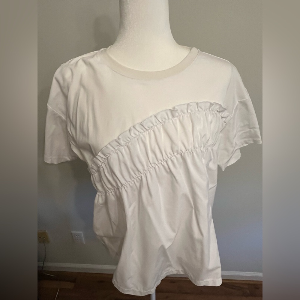 **JASON WU** White Ruffled Women's Top